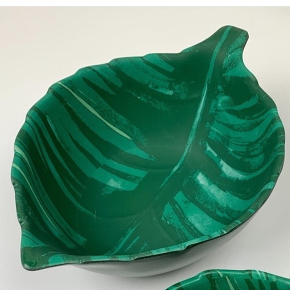 πΈ 3/$25 π Target OPALHOUSE Bamboo Melamine Green Leaf Snack Serving Bowl - Picture 6 of 13